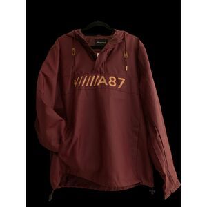 Aeropostale Hooded Windbreaker Men's size Large Front Pocket Drawstring Hood NEW